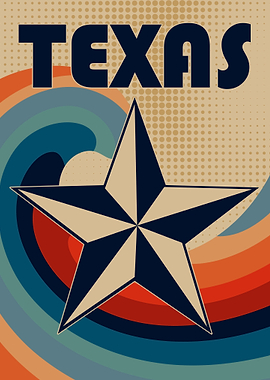 Texas retro landscape
