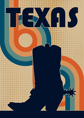 Texas retro landscape