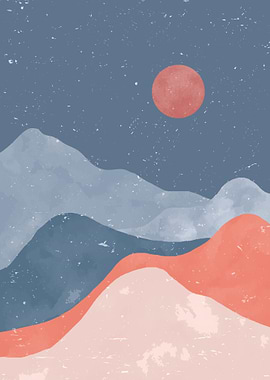 Abstract Mountain art