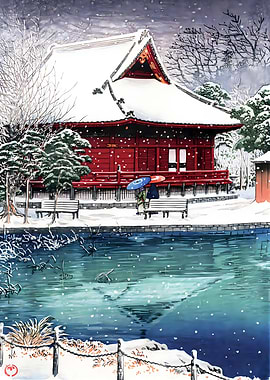 Snow at Benten Shrine