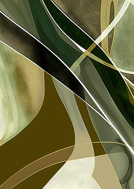 Green Gold Abstract