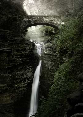 Waterfalls and Rock Bridge