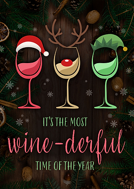 Funny Christmas Wine Glass