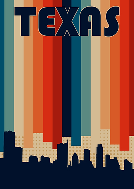 Texas retro landscape