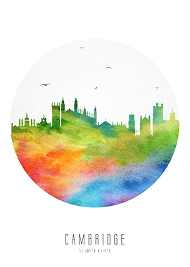 Cambridge England Skyline