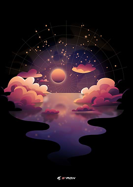 Moonlight on the sea