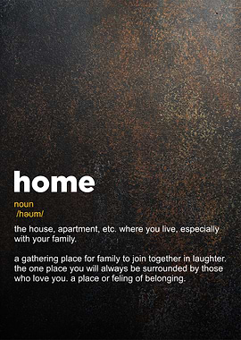 home definition posters