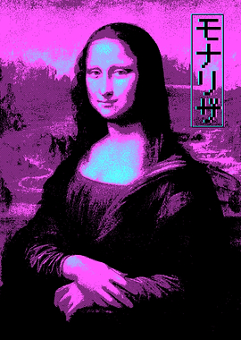 Mona Lisa Retro Vaporwave