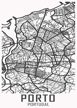 Porto Portugal City Map