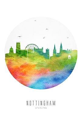 Nottingham England Skyline