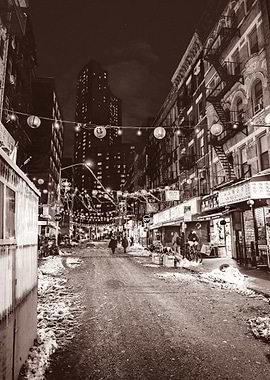 Chinatown New York Sepia
