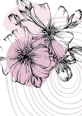 Botanical Flower Sakura