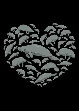 I Love Manatees Gift Women