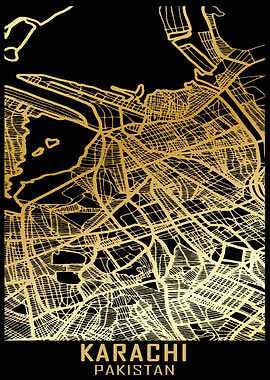 Karachi Pakistan City Map