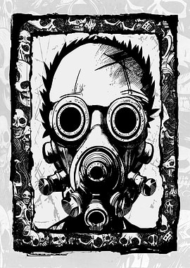Gasmask Punk Skulls