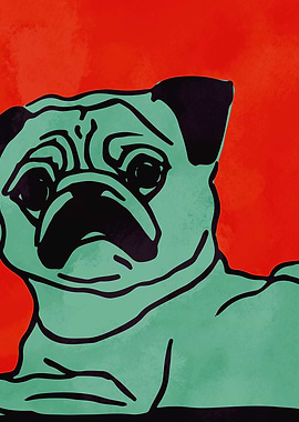 Pop Art Pug Poster