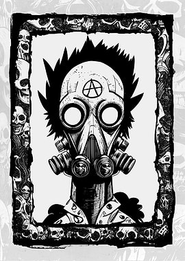 Gasmask Punk Skulls