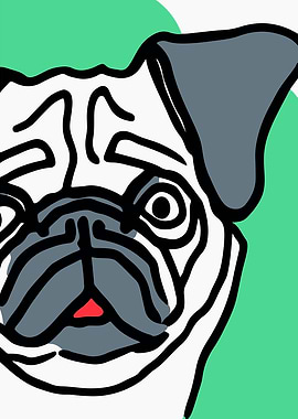 Pug Dog Poster
