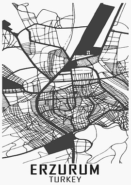 Erzurum Turkey City Map