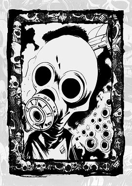 Gasmask Punk Skulls