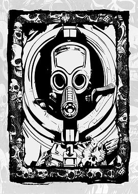 Gasmask Punk Skulls