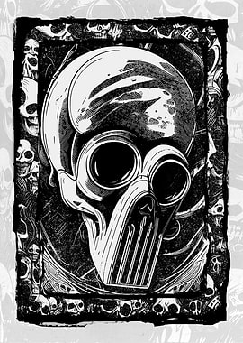 Gasmask Punk Skulls