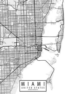 Miami City Map Light