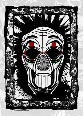 Gasmask Punk Skulls