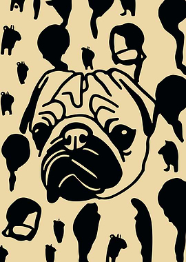 Cute Pug Poster