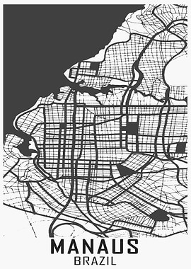 Manaus Brazil City Map