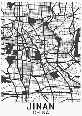 Jinan China City Map