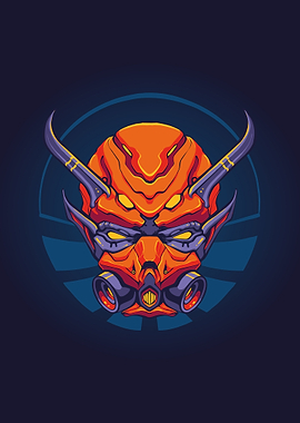 The devil skull head