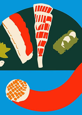Artistic Sushi Poster
