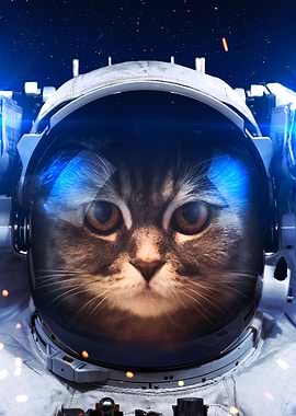 Brave Cat Astronaut
