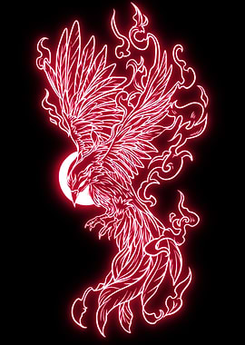Phoenix neon art