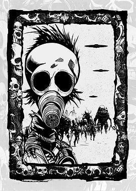 Gasmask Punk Skulls