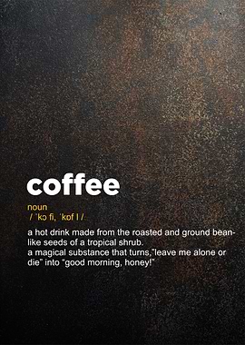 coffee definition poster
