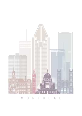 MONTREAL SKYLINE POSTER