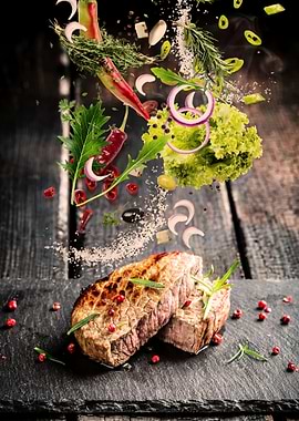 Juicy cutlets vegetables