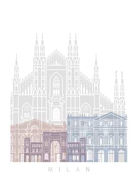 MILAN SKYLINE POSTER