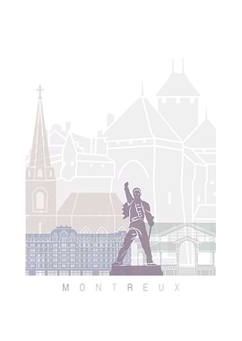 MONTREUX SKYLINE POSTER