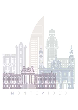 Montevideo skyline poster