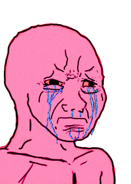 Pink wojak kinda stressed