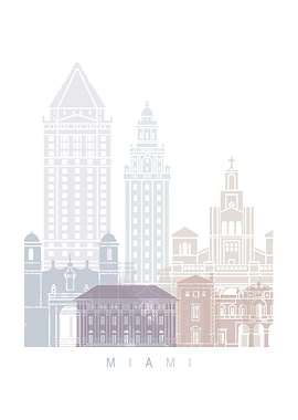 MIAMI SKYLINE POSTER