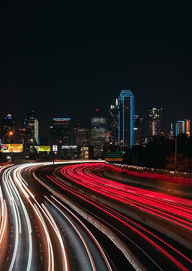 Dallas skyline by night