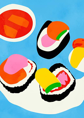 Sushi PopArt Poster