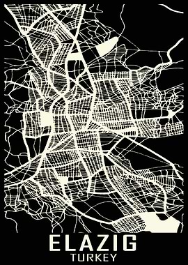 Elazig Turkey City Map