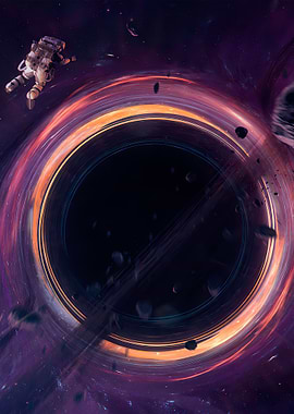 Astronaut Pulled Blackhole