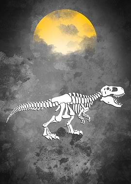 Dinosaur fossil moon