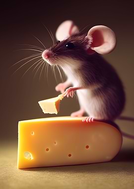 Mouse eats Cheese